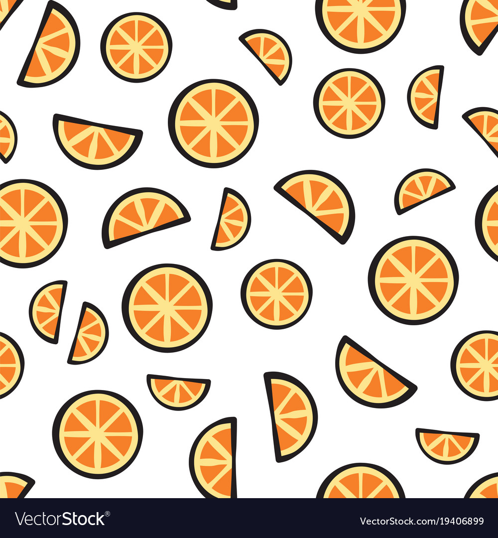 Slices fresh orange fruit on white background