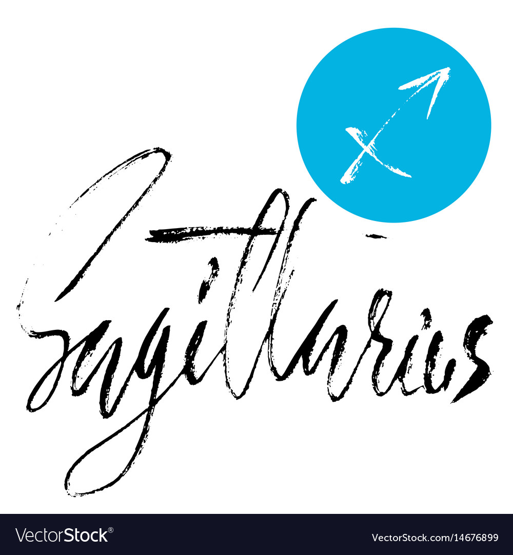 Zodiac sign of sagittarius astrology Royalty Free Vector