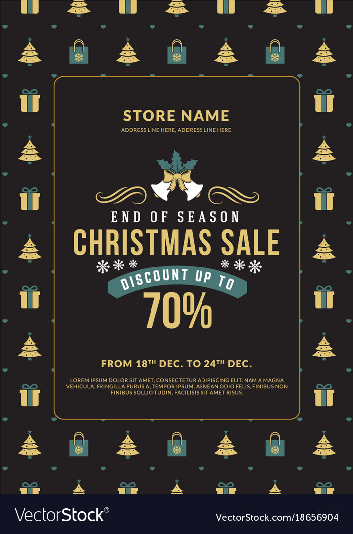 Christmas Sale Poster - Festive Shopping