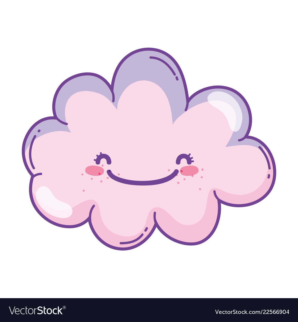 Cute cloud cartoon Royalty Free Vector Image - VectorStock