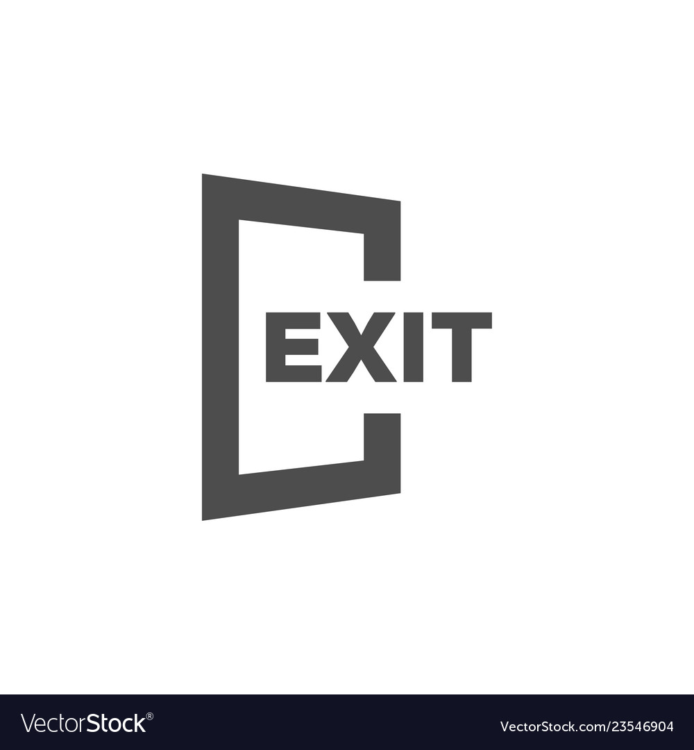 Exit icon graphic design template