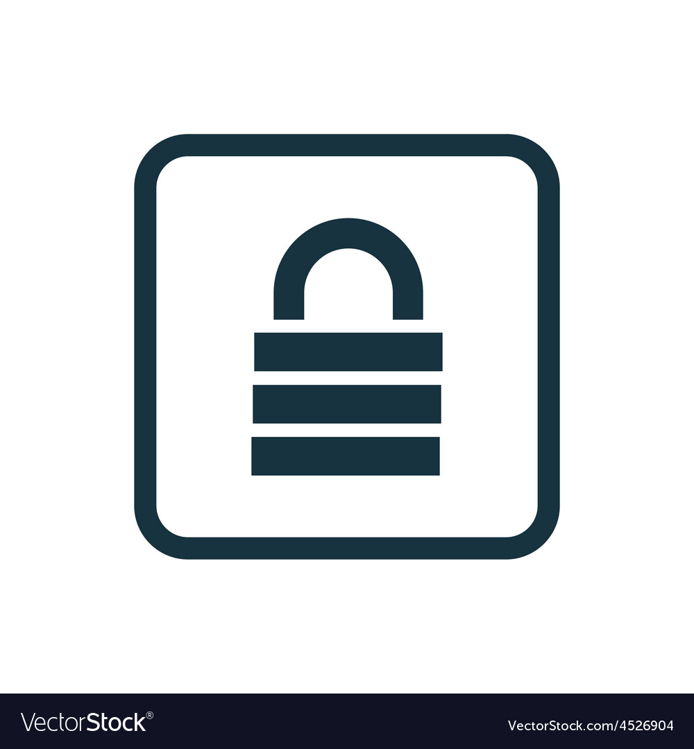 Lock icon rounded squares button