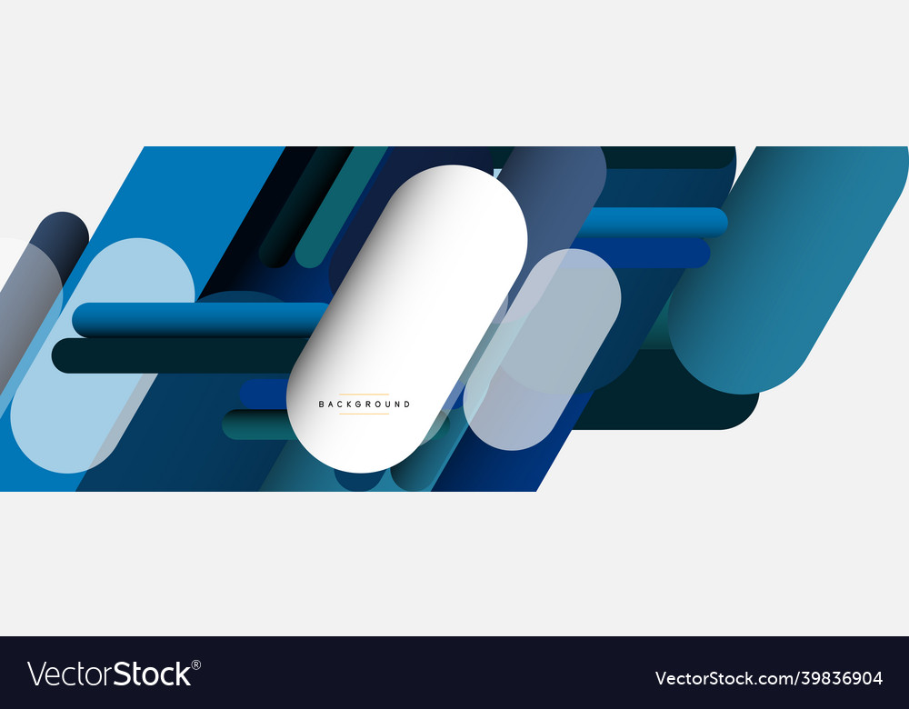 Overlapping round shapes and lines background vector image Overlapping round shapes and lines background