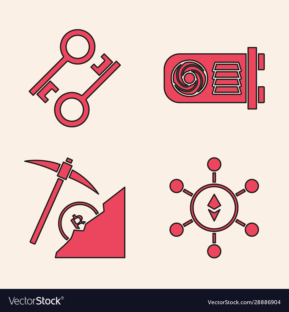 Set blockchain technology ethereum eth Vector Image Set blockchain technology ethereum eth