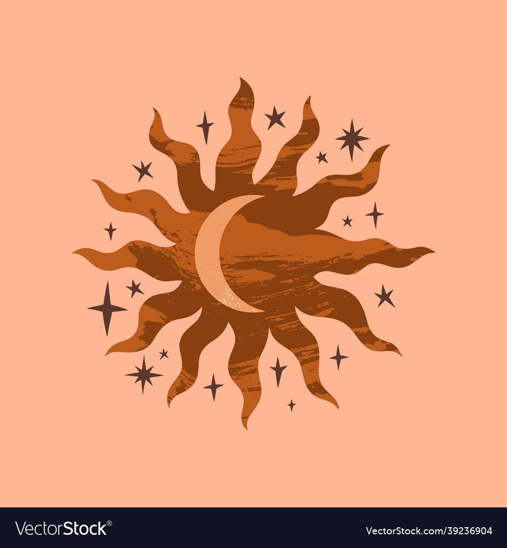 Set of moon and sun sunshine and moonlight Vector Image