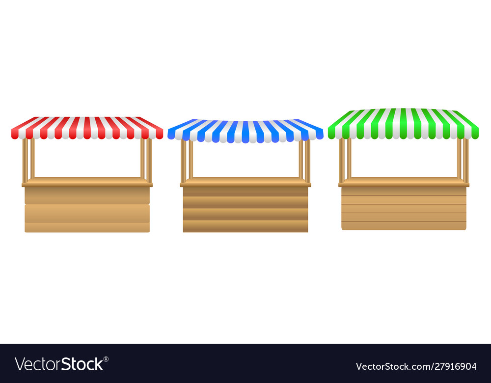 Street Vendor Stall with Canopy