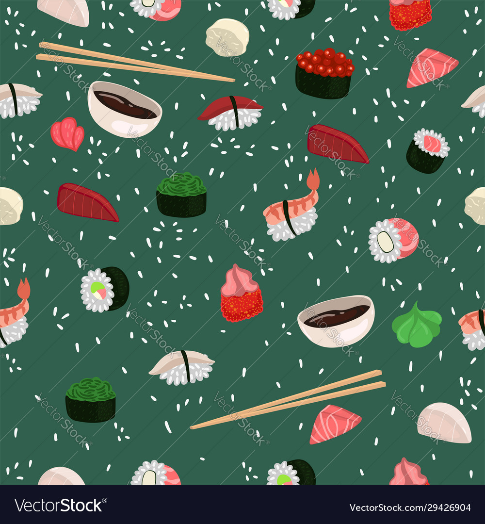 Sushi & Roll Pattern