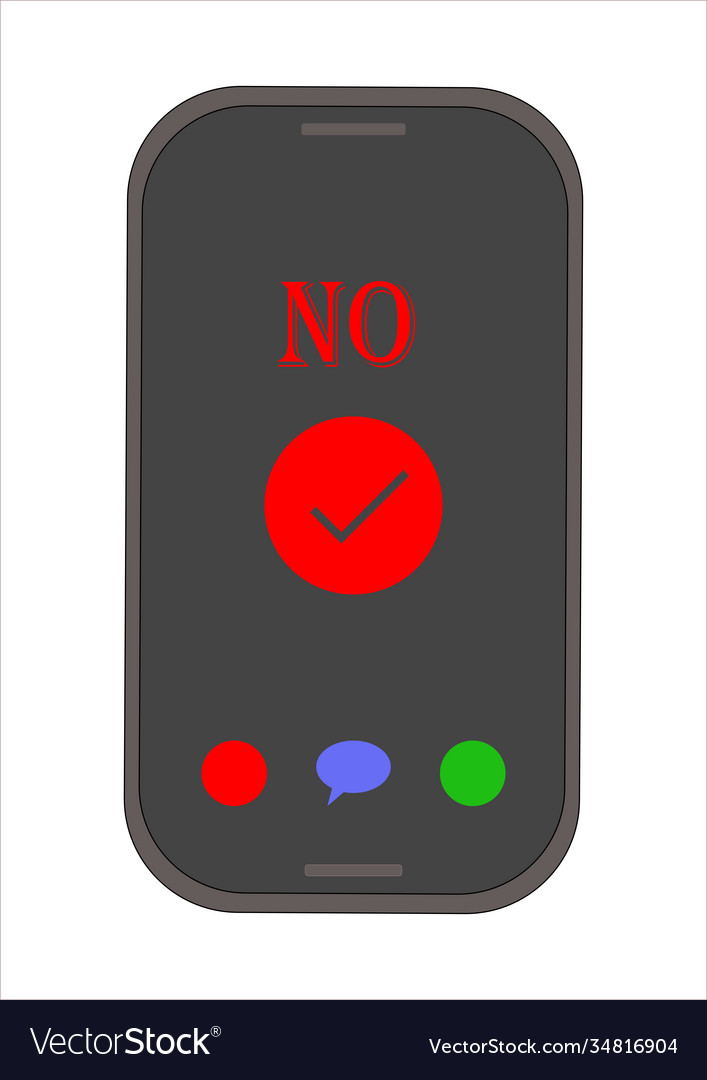 Touch buttons confirm action on smartphone
