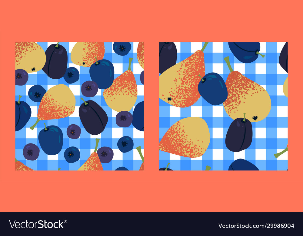 Two fruit patterns on tablecloth