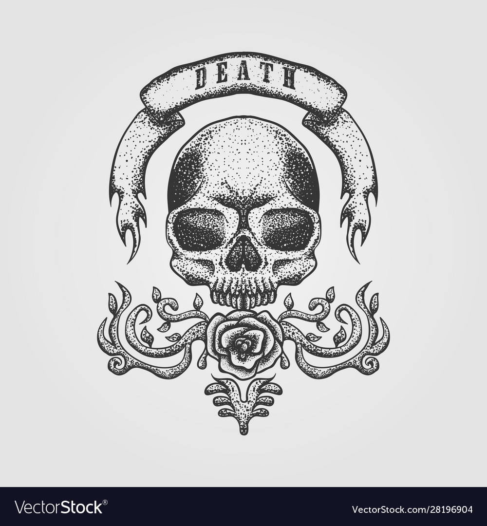 White skeleton skull head design