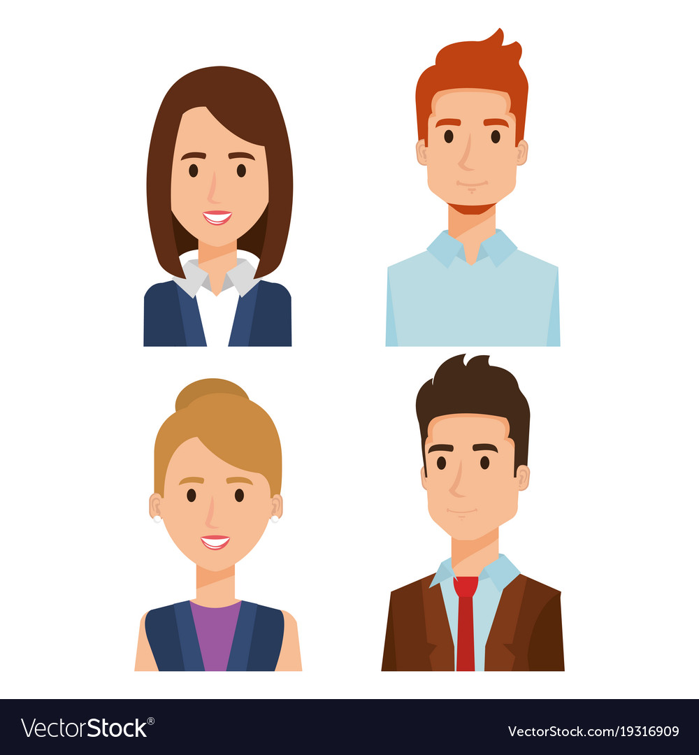 Business people group avatars characters Vector Image