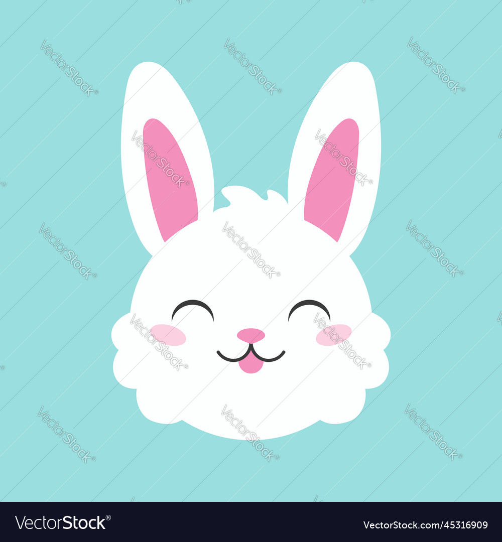 Cartoon character christmas rabbit colorful Vector Image