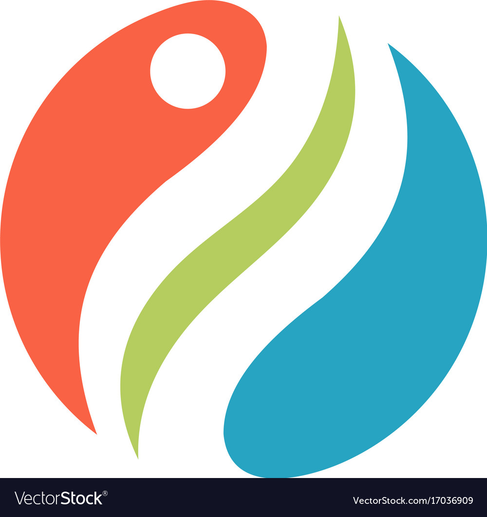 Circle swirl ecology logo