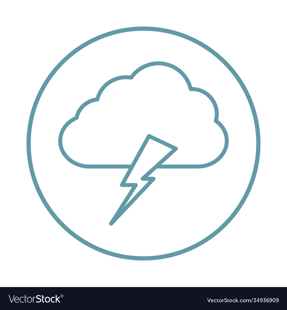 Cloud lightning icon design