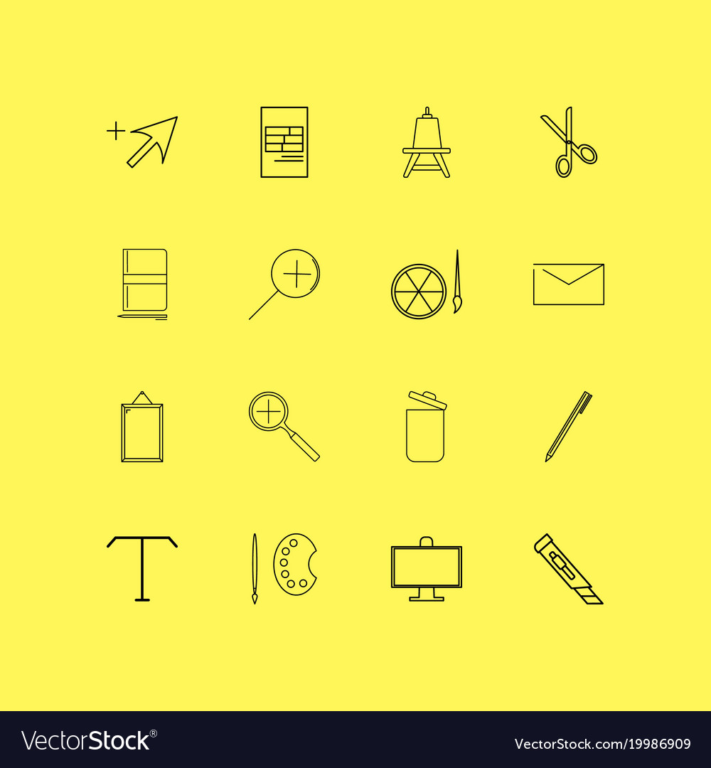 Design-Elemente lineare Ikone Set einfache Umriss