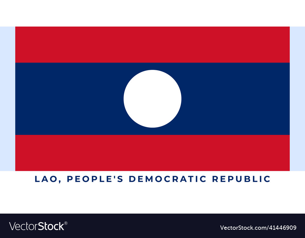 Flag of lao people s democratic republic Vector Image