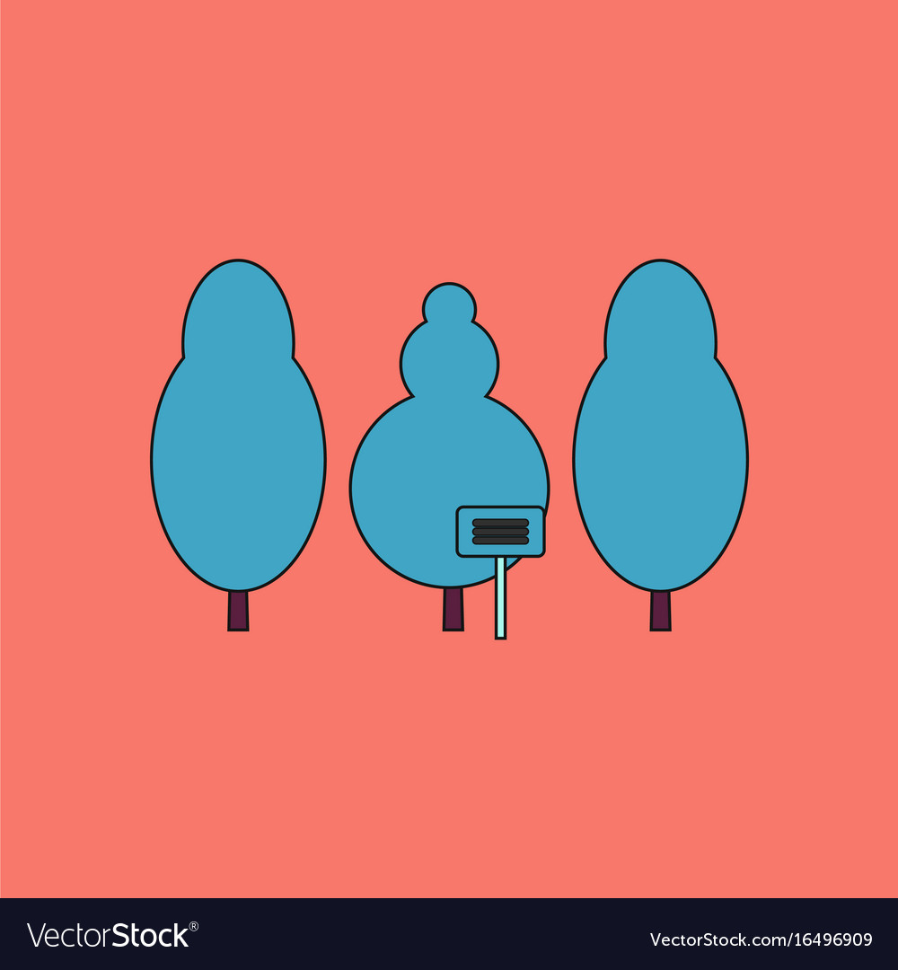 Flat icon design collection save the trees