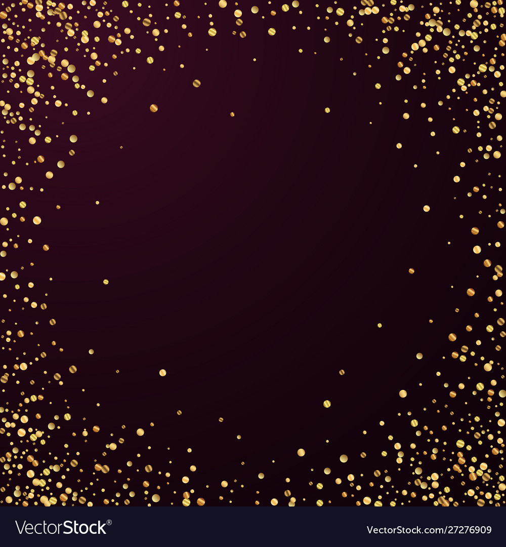 Gold confetti luxury sparkling scattered Vector Image