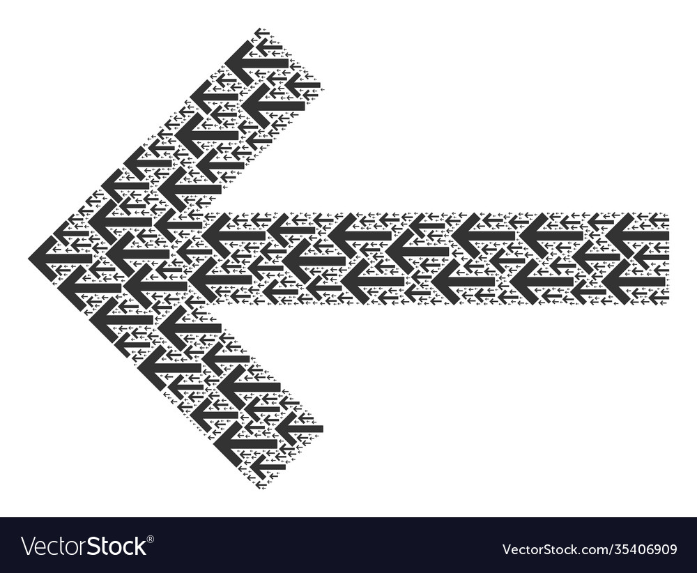 Left arrow fractal mosaic itself icons