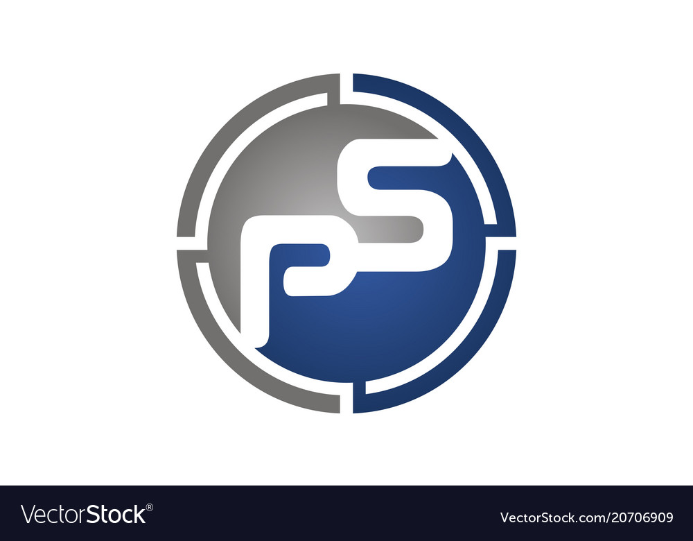 Letter ps Logo Designvorlage