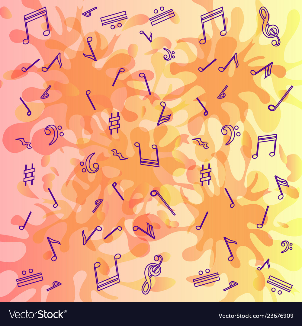 Music notes abstract multicolored blocks vector image Music notes abstract multicolored blocks