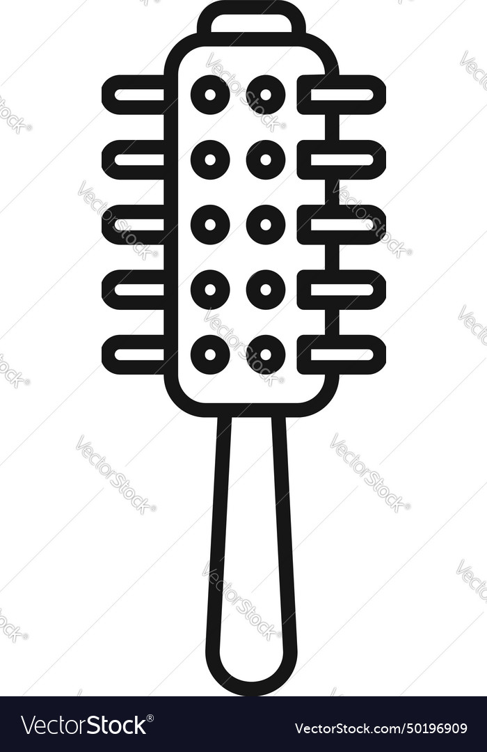 Professional hair brush icon outline Royalty Free Vector