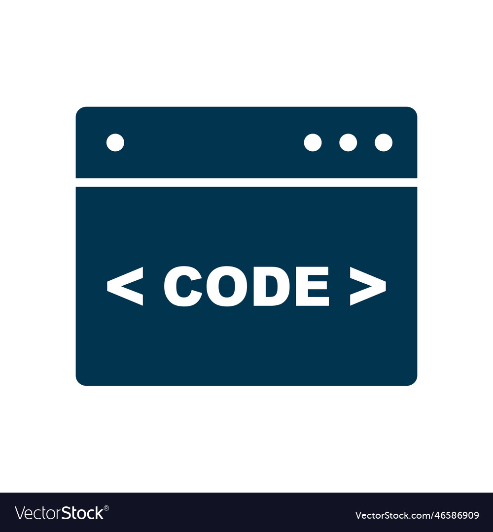 Programming Code und Browser-Fenster Silhouette vector image Programming Code und Browser-Fenster Silhouette