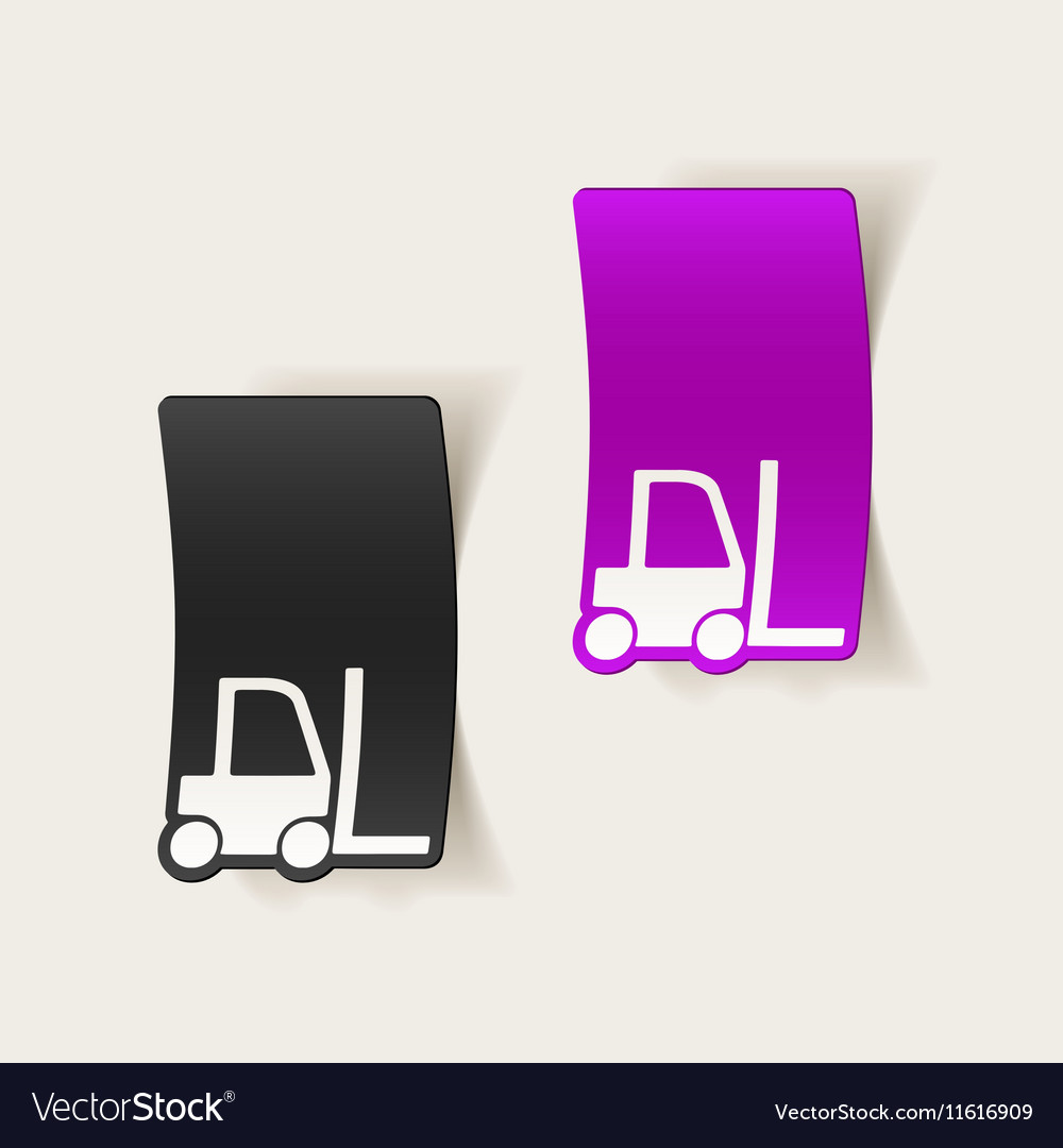 Realistic design element forklift