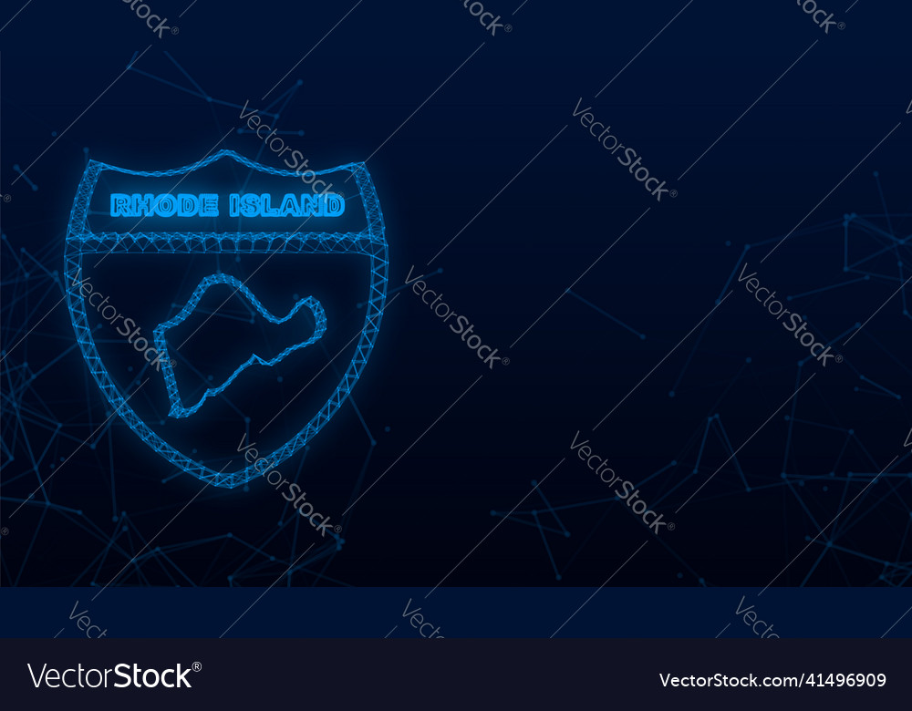 Rhode island state map outline plexus icon