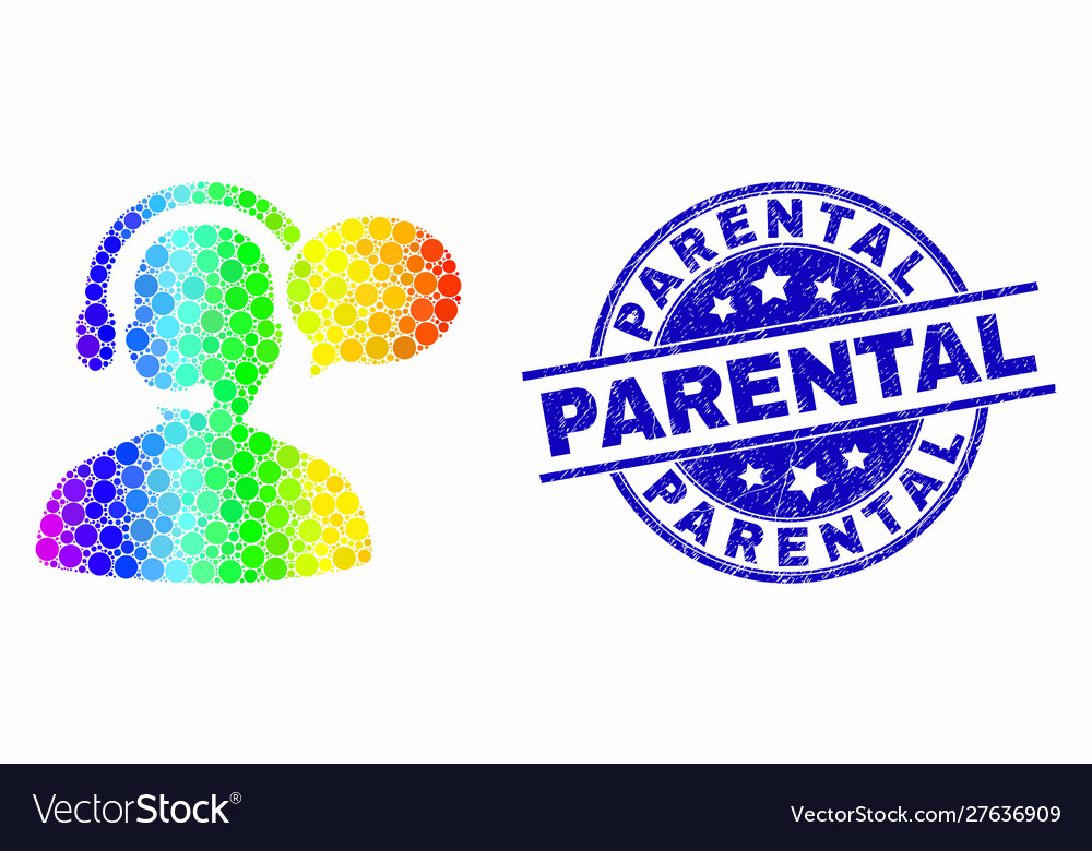 Spectrum dotted operator message icon vector image Spectrum dotted operator message icon