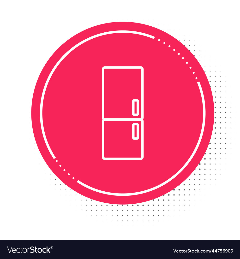 White line refrigerator icon isolated on