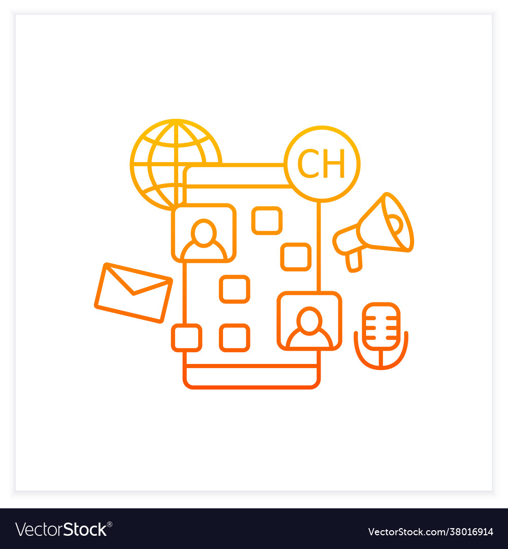 Drop in audio chat app gradient icon vector image Drop in audio chat app gradient icon