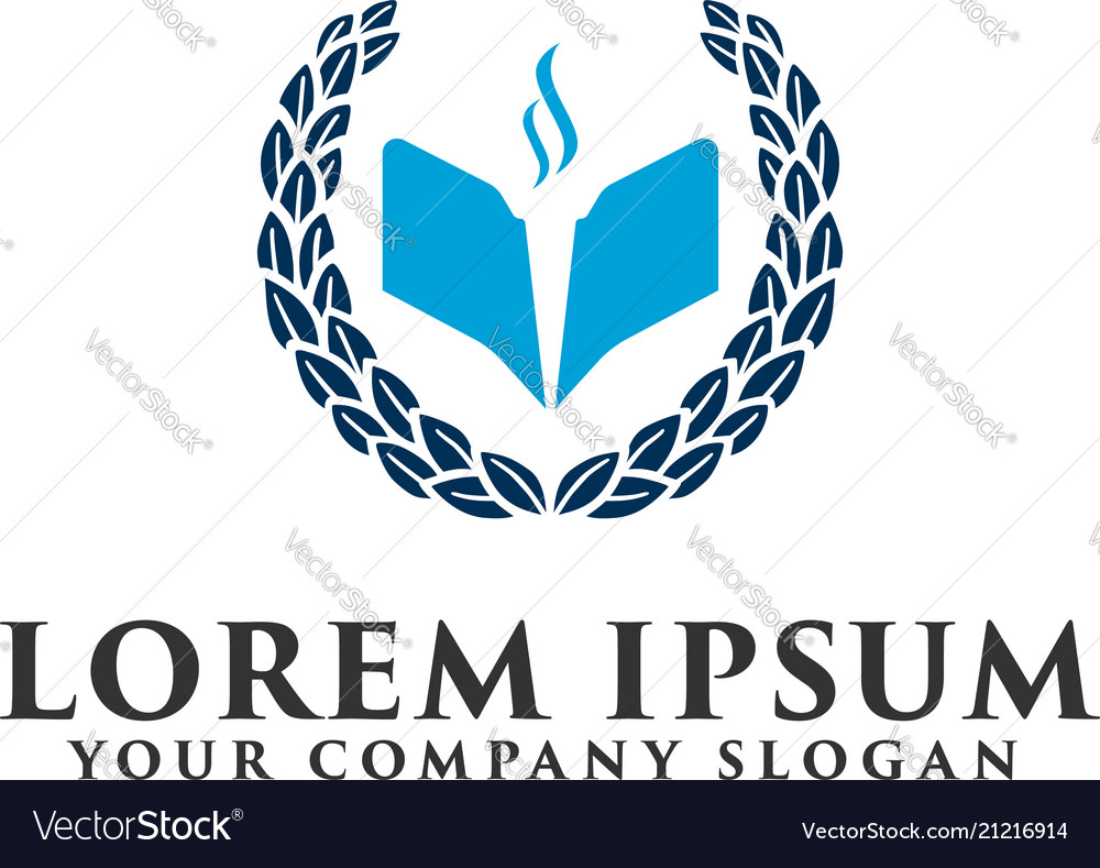 Education university logo design concept template Vector Image