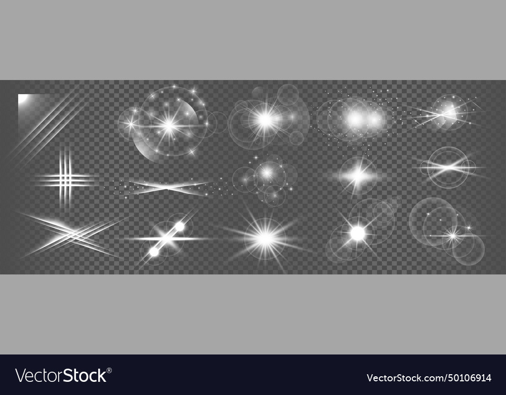 Glowing transparent burst rays background in set