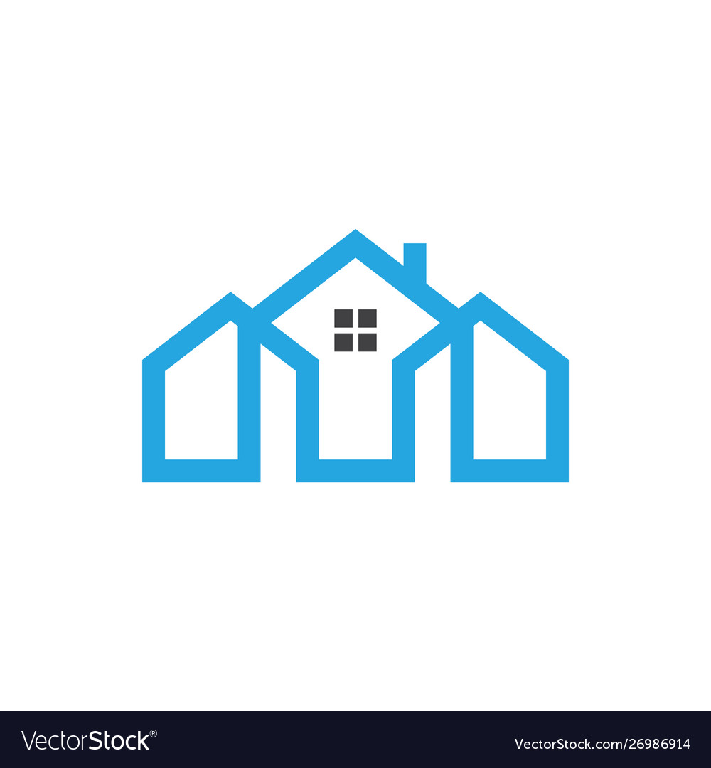 House graphic design template isolated Royalty Free Vector