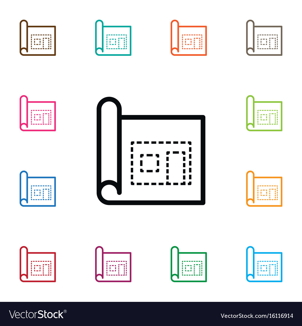 Isolated page icon architectural element