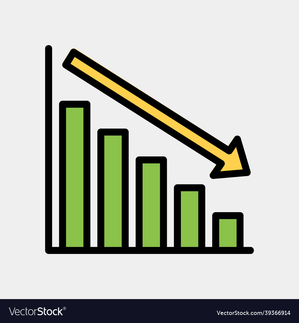 Loss icon in filled line style for any projects