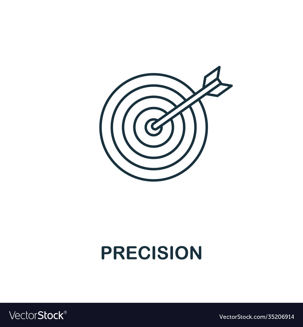 Precision icon outline style thin design from