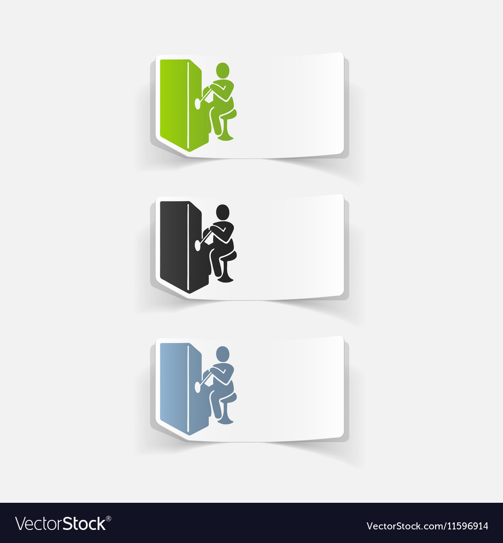 Realistic design element slot machine