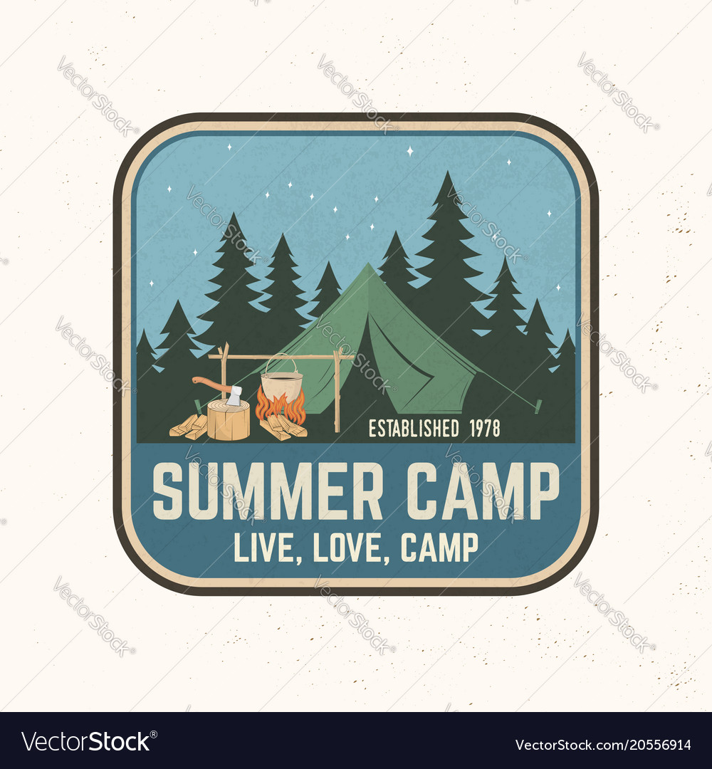 Summer camp concept Royalty Free Vector Image - VectorStock