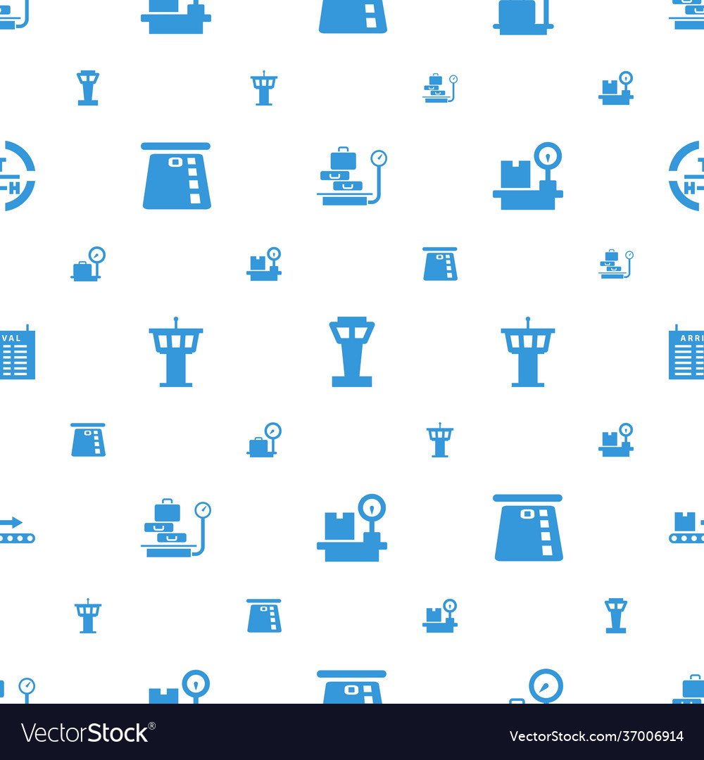 Terminal icons pattern seamless white background