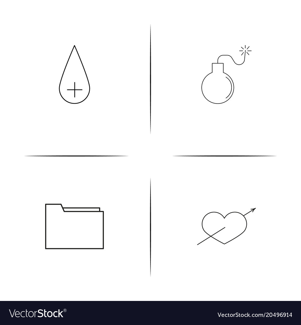 Web and text simple linear icons set outlined