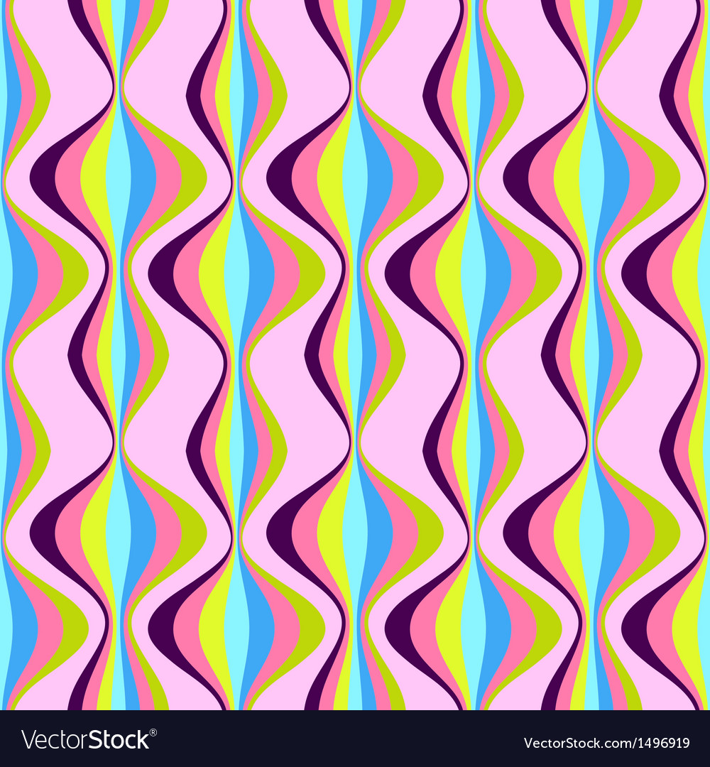 Colorful 60s Pattern Background Royalty Free Vector Image