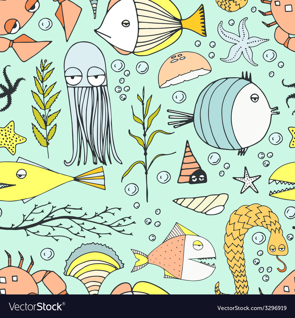 Cute Underwater Creature Pattern