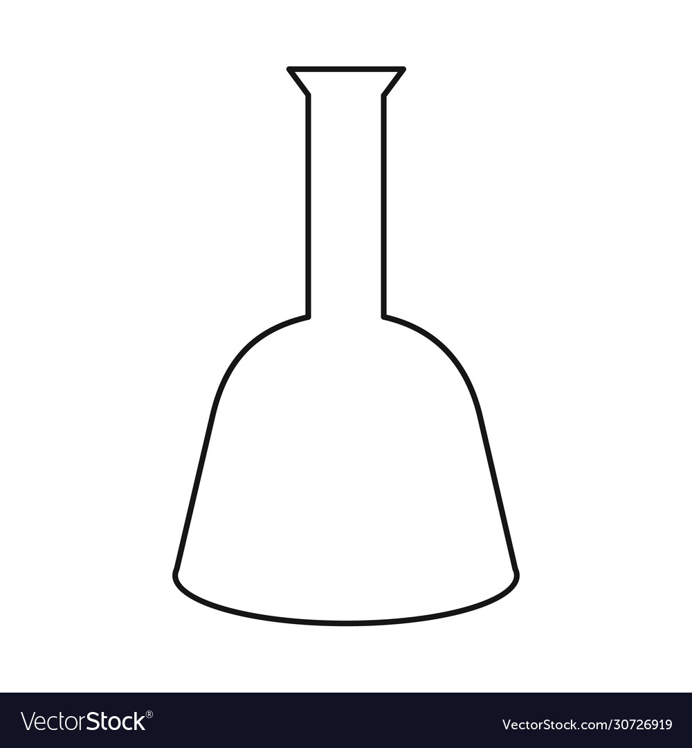 Isolated object flask and lab sign web element