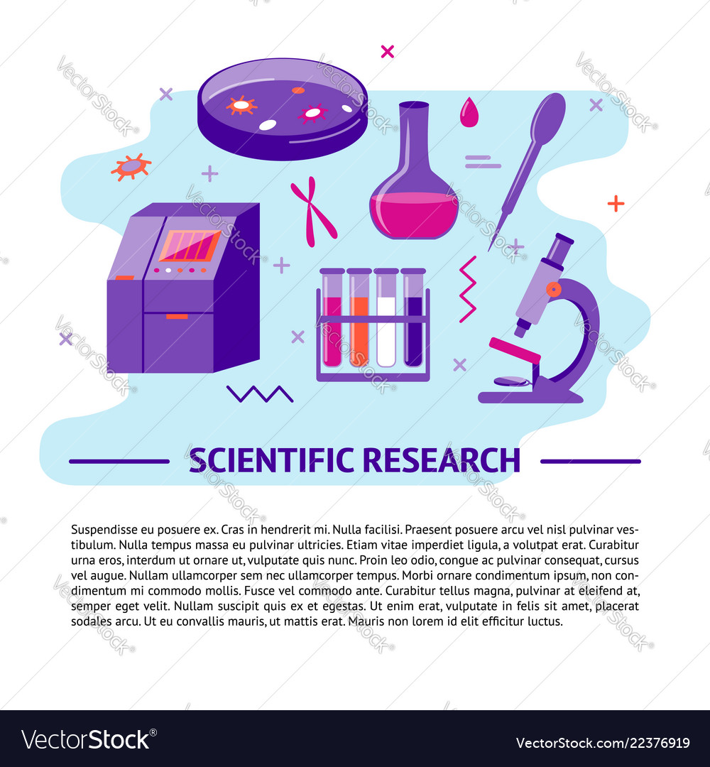Medizinische Forschungsbanner Vorlage im flachen Stil