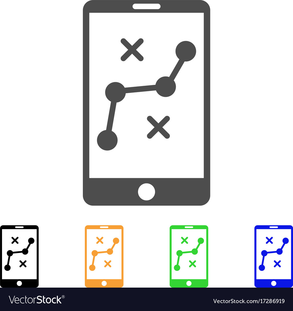 Mobile navigation route icon