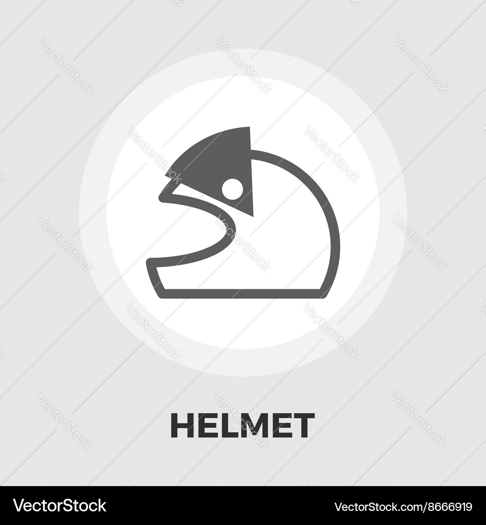 Motorcycle helmets flat icon Royalty Free Vector Image