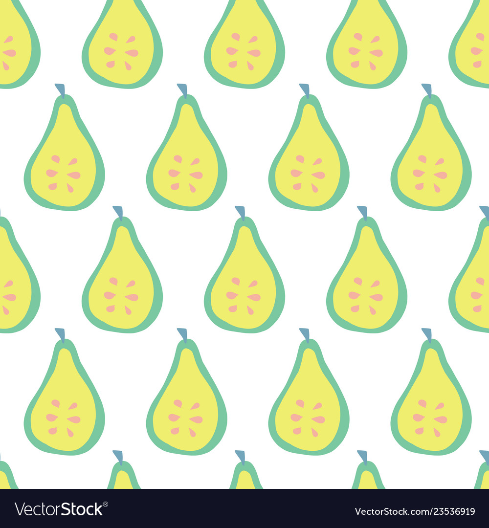 Pear pattern seamless background