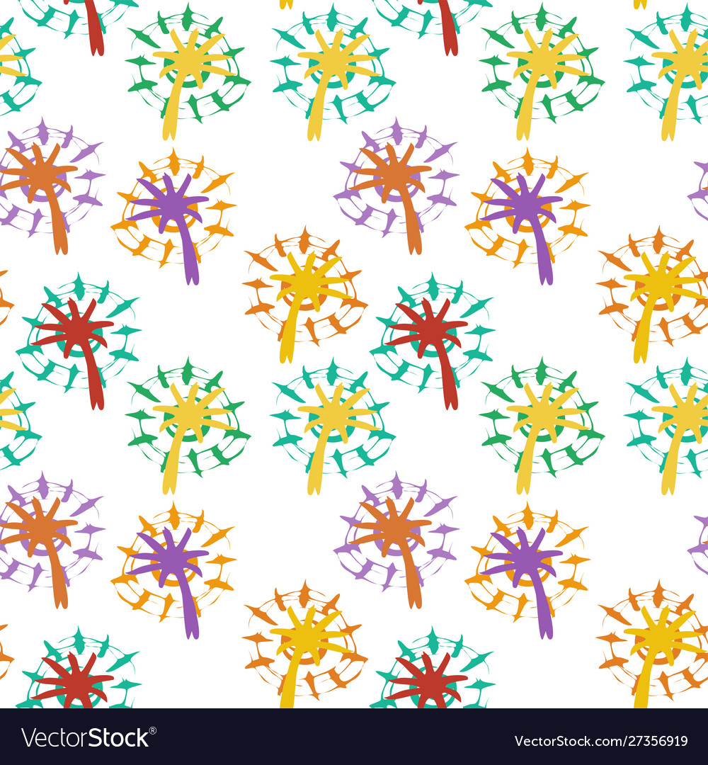 Nahtlose Löwenzahn Muster skandinavisch vector image Nahtlose Löwenzahn Muster skandinavisch